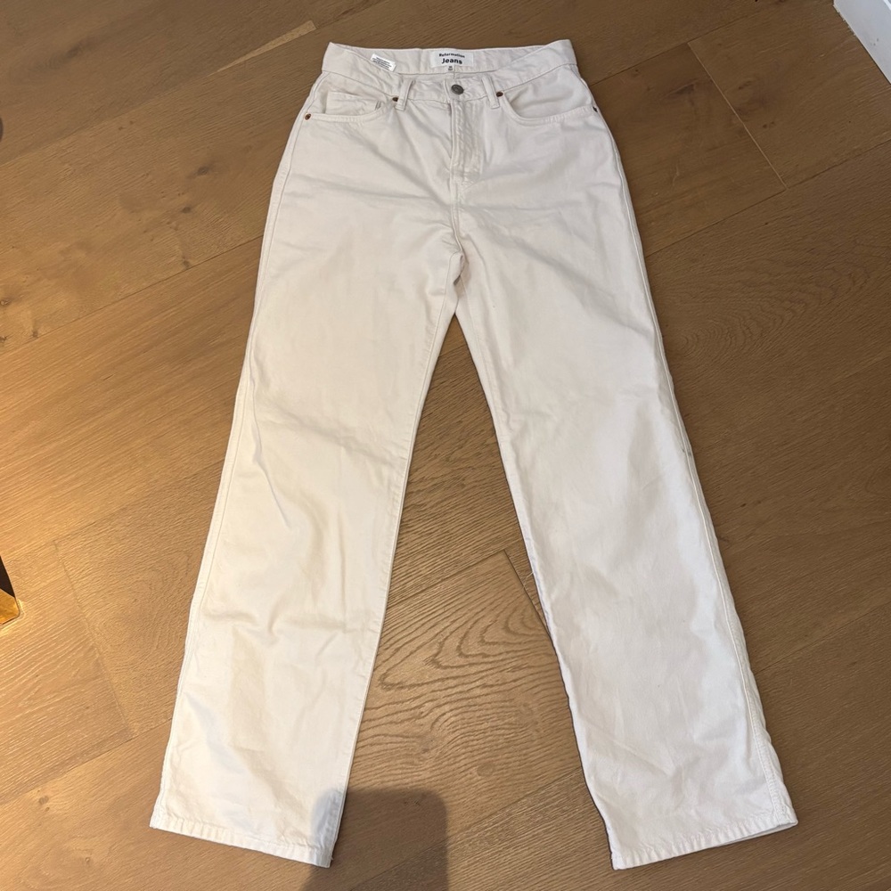 Reformation Women's Straight Leg Jeans - Cream - Picture 2 of 6